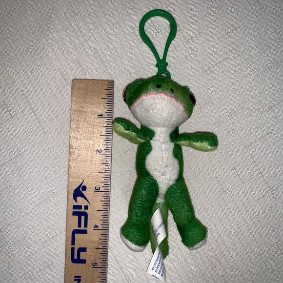 GEICO Gecko Promotional Plush Frog Keychain Clip-On Collectible Insurance Auto - Picture 9 of 9